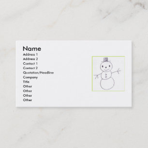 Snowman Businesses cards