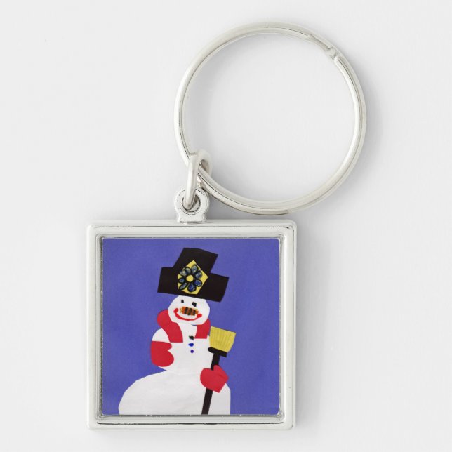 Snowman by VictoriaShaylee Key Ring (Front)