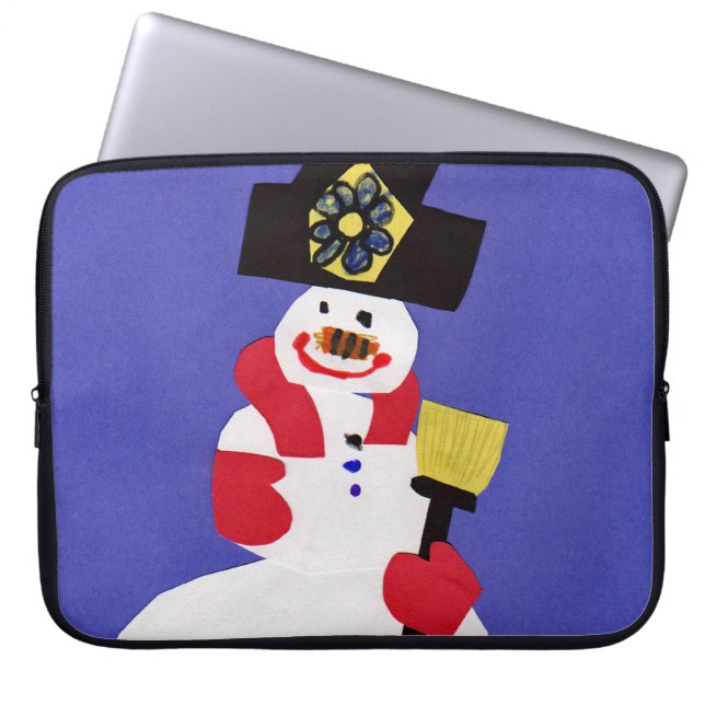 Snowman by VictoriaShaylee Laptop Sleeve (Front)