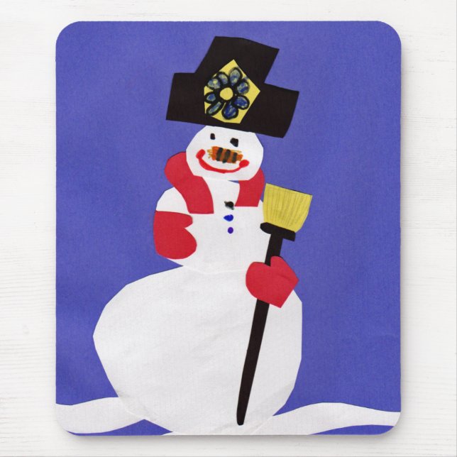 Snowman by VictoriaShaylee Mouse Mat (Front)