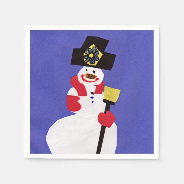 Snowman by VictoriaShaylee Napkin (Front)