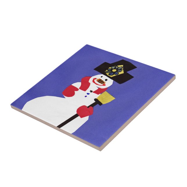 Snowman by VictoriaShaylee Tile (Side)
