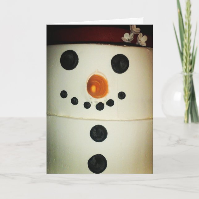 “Snowman Cake" Christmas Card #2 (Front)