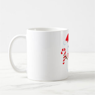 Snowman Candy Cane Christmas Coffee Mug