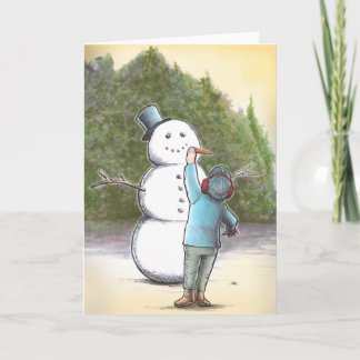 Snowman Carrot nose Card