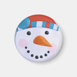 Snowman Carrot Nose Winter Christmas Magnet