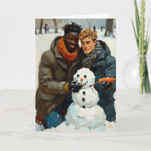 Snowman Carrot Winter Embrace Card
