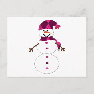 Snowman cartoon postcard