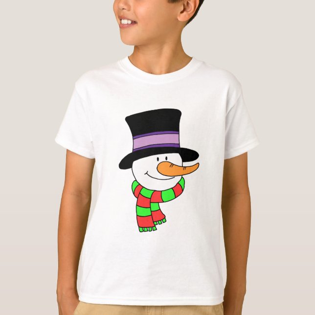 Snowman Cartoon T-Shirt (Front)