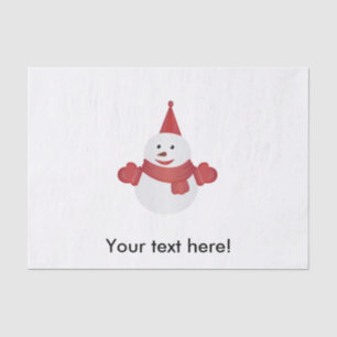 Snowman cartoon tissue paper