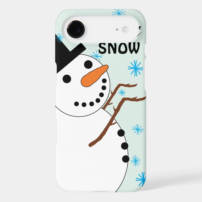 Snowman Catching Snowflakes iPhone 6 Case (Back)
