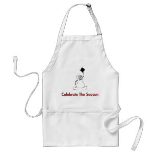 Snowman Celebrate The Season Standard Apron