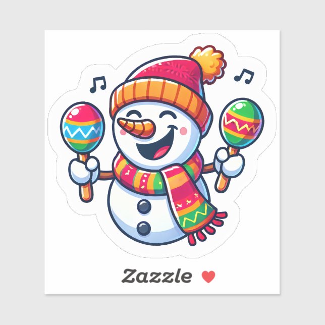 Snowman Celebrates Christmas With Maracas (Sheet)
