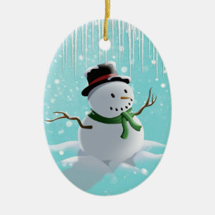 Snowman Ceramic Tree Decoration