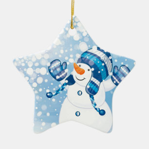 Snowman Ceramic Tree Decoration