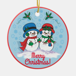 Snowman Ceramic Tree Decoration