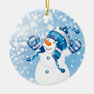 Snowman Ceramic Tree Decoration