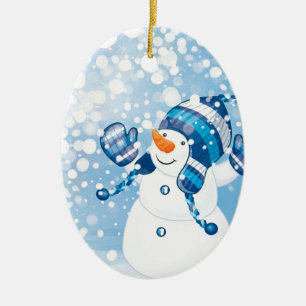 Snowman Ceramic Tree Decoration