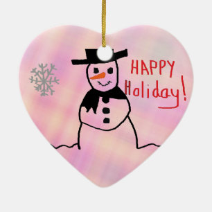 Snowman Ceramic Tree Decoration