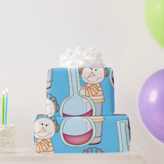 Snowman Checking The Temperature Wrapping Paper (Creator Uploaded)