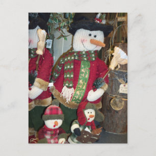 Snowman & Children Postcard