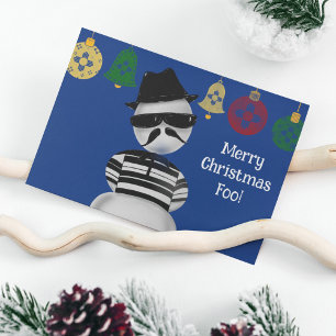 Snowman Cholo New Mexico Christmas Ornaments Zia Holiday Card