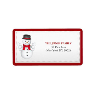 Snowman -Christmas address labels