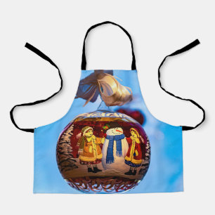 Snowman Christmas Ball Apron