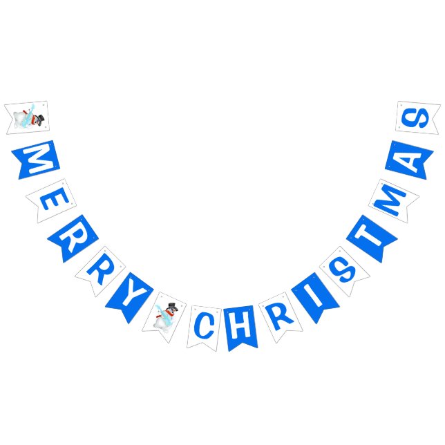 Snowman Christmas Bunting Flags (All)