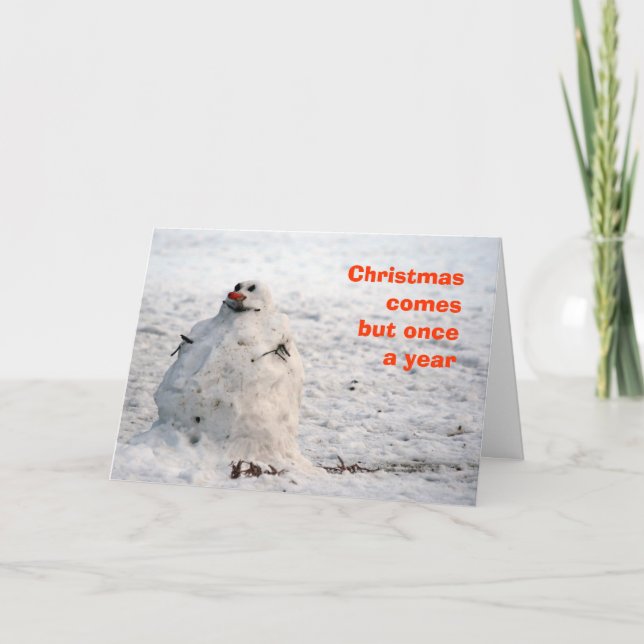 Snowman Christmas card (Front)