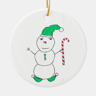 Snowman Christmas  Ceramic Tree Decoration