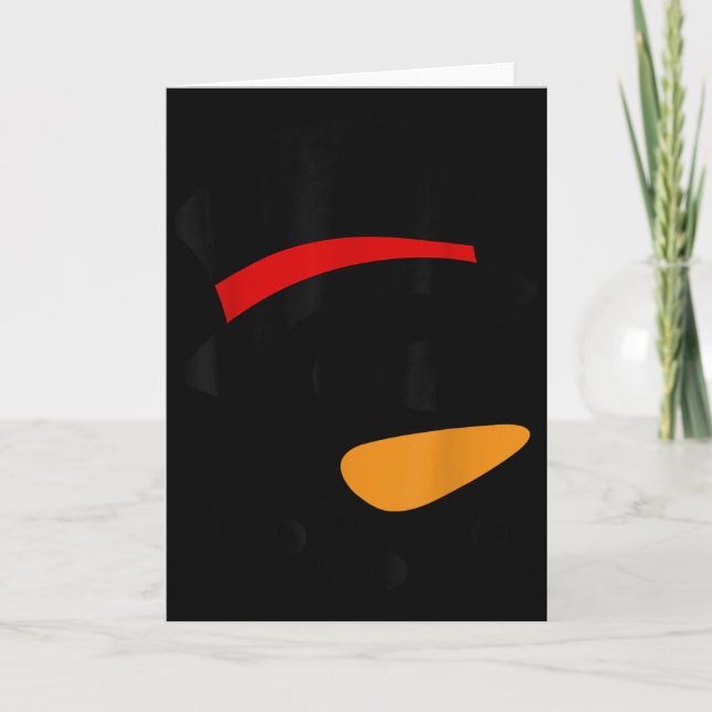 Snowman Christmas Character Face  Card (Front)
