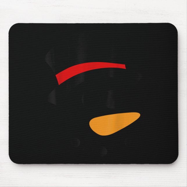 Snowman Christmas Character Face  Mouse Mat (Front)