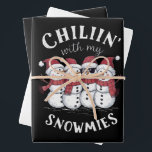 Snowman Christmas Chillin With My Snowmies Gift  Wrapping Paper Sheet<br><div class="desc">Snowman Christmas Chillin With My Snowmies Gift</div>