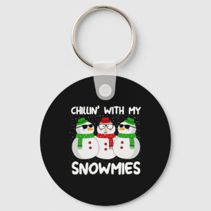 Snowman Christmas Chillin With My Snowmies Ugly Gi Key Ring