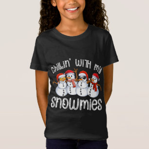 Snowman Christmas Chillin With My Snowmies Ugly Gi T-Shirt