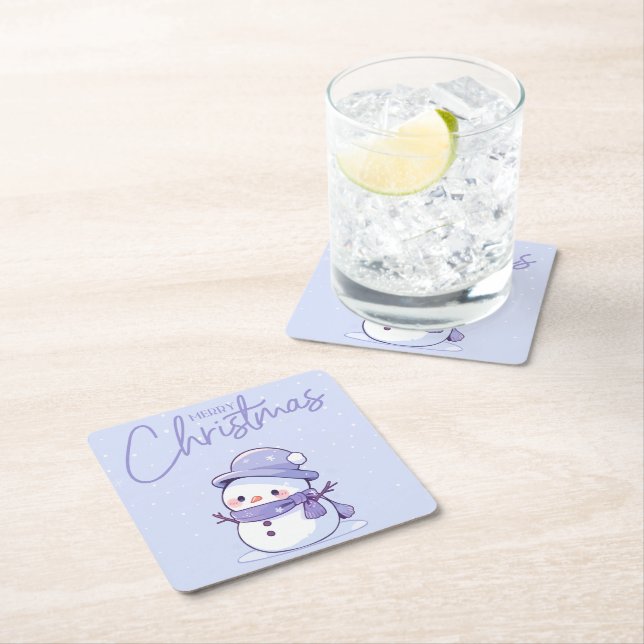 Snowman Christmas Coaster (Insitu)
