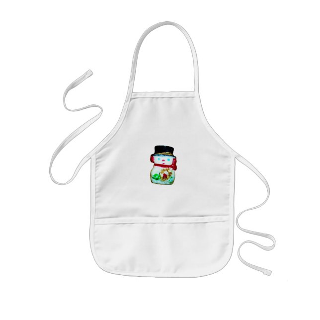 SNOWMAN CHRISTMAS COOKERY CHILDRENS APRON  (Front)