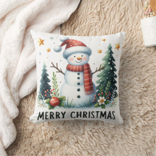 Snowman Christmas Cushion