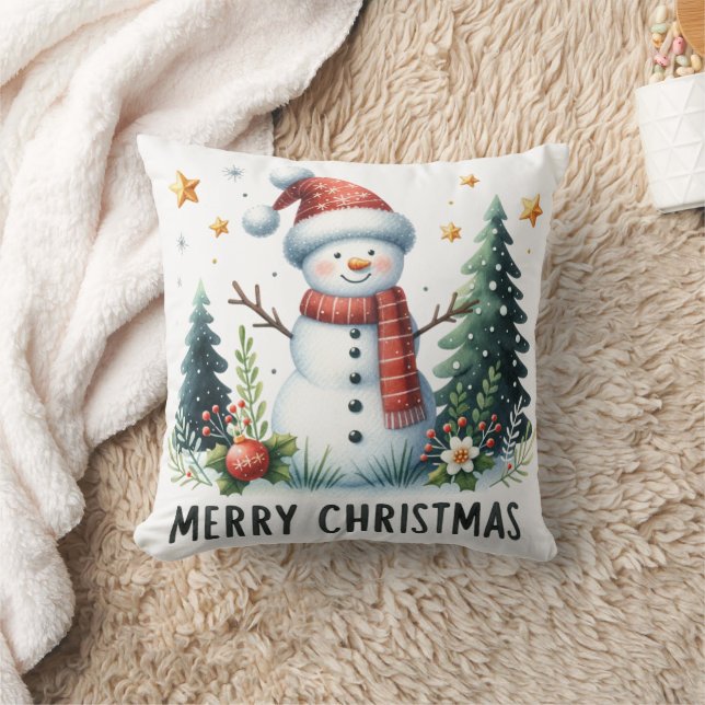 Snowman Christmas Cushion (Blanket)