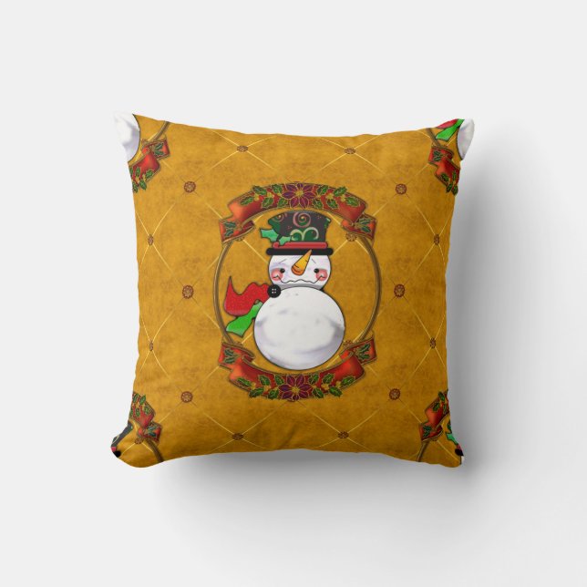 Snowman Christmas Cushion (Front)