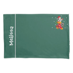 Snowman Christmas Custom Name Pillowcase
