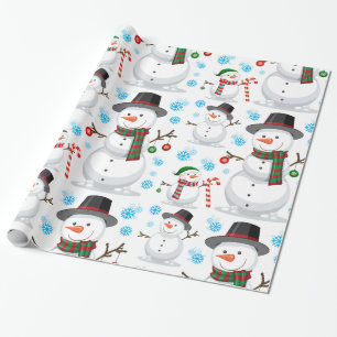 Snowman Christmas decoration  Wrapping Paper