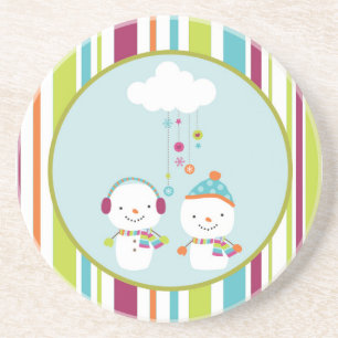 Snowman Christmas Drink Coaster