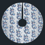Snowman Christmas Elegant Winter Holidays Brushed Polyester Tree Skirt<br><div class="desc">Snowman Christmas Elegant Winter Holidays Brushed Polyester Tree Skirt. Unique,  beautiful,  stylish design. Easy to be personalised. Font style,  size and colours can be changed. Matching items available.</div>