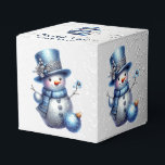 Snowman Christmas Elegant Winter Holidays Favour Box<br><div class="desc">Snowman Christmas Elegant Winter Holidays Favour Boxes. Unique,  beautiful,  stylish design. Easy to be personalised. Font style,  size and colours can be changed. Matching items available.</div>