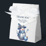 Snowman Christmas Elegant Winter Holidays Favour Box<br><div class="desc">Snowman Christmas Elegant Winter Holidays Favour Boxes. Unique,  beautiful,  stylish design. Easy to be personalised. Font style,  size and colours can be changed. Matching items available.</div>