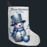 Snowman Christmas Elegant Winter Holidays Small Christmas Stocking<br><div class="desc">Snowman Christmas Elegant Winter Holidays Small Christmas Stocking. Unique,  beautiful,  stylish design. Easy to be personalised. Font style,  size and colours can be changed. Matching items are available.</div>