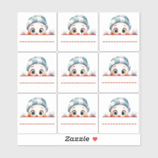 Snowman Christmas Gift Label stickers 