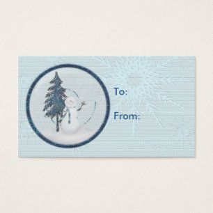 Snowman Christmas Gift Tag